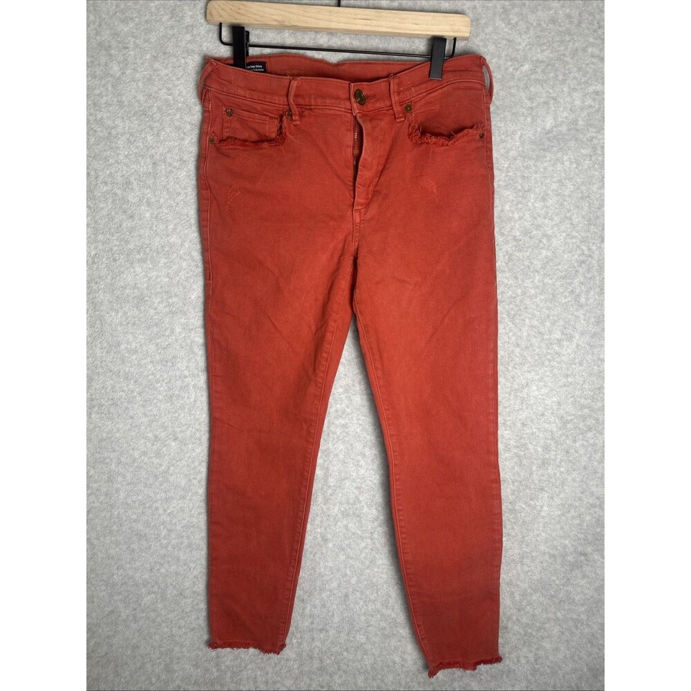 True Religion Halle Skinny Jeans Jegging Pants Women Size 30 Red Moto Biker Rock